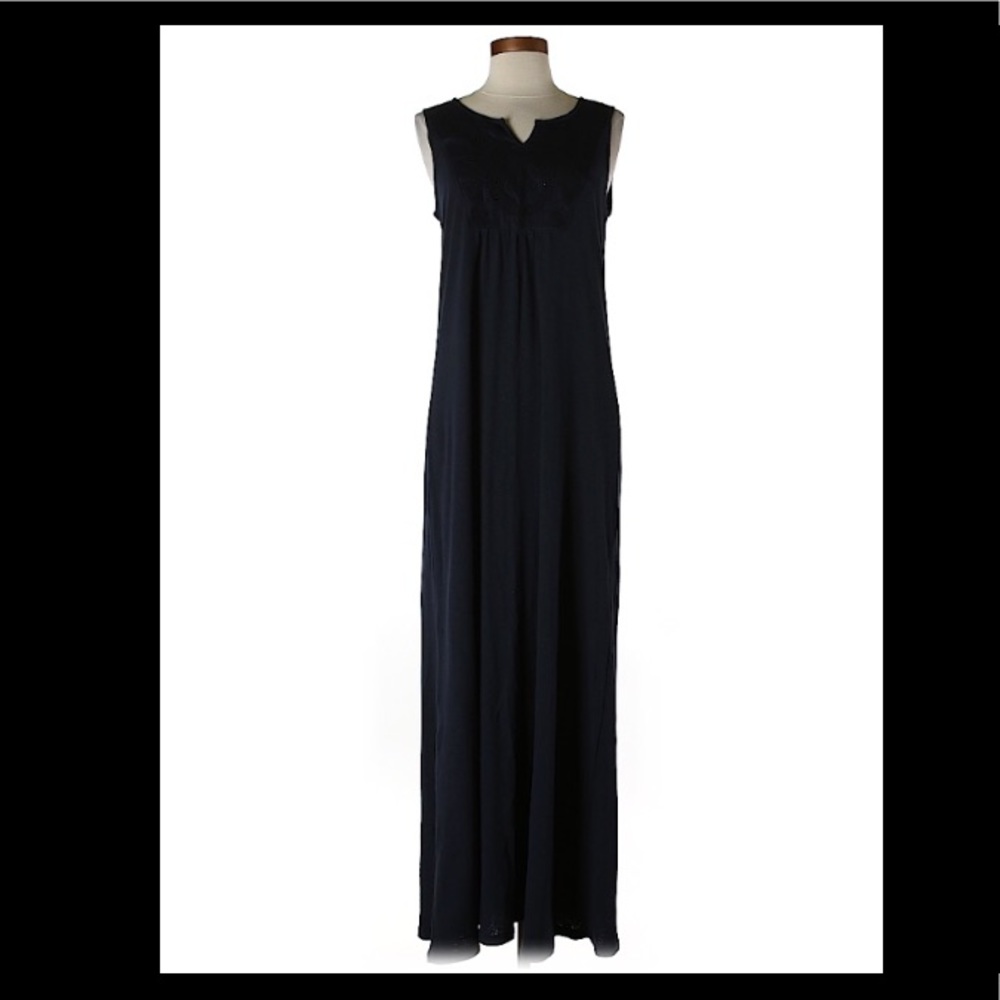 J. Jill Casual Navy Blue Maxi Dress